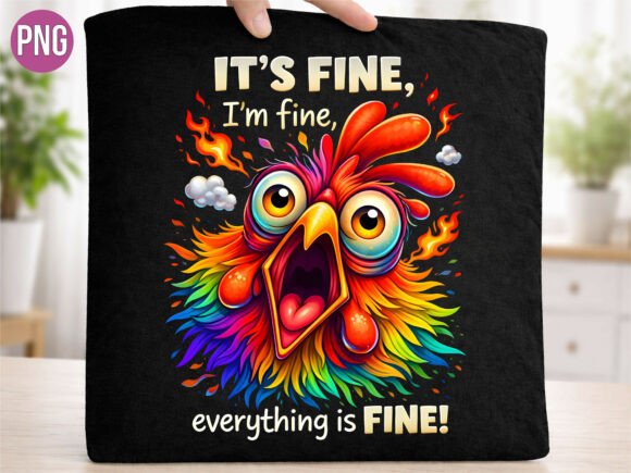 Download Its Fine Im Fine Funny Chicken PNG - Fine Collection