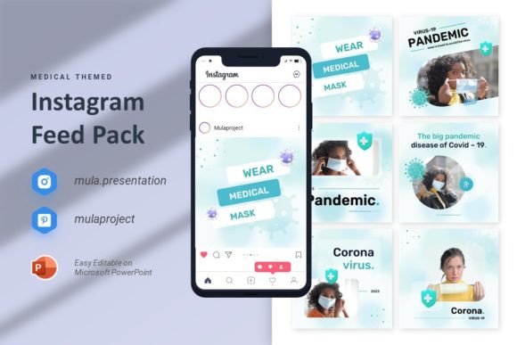Download Medical - Instagram Feed Template - Feed template Collection