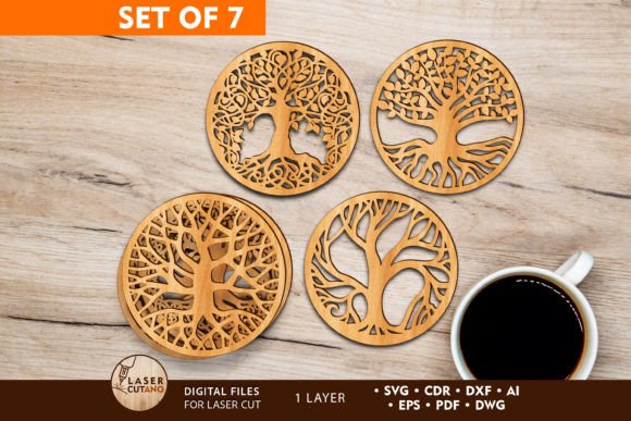 Download Tree of Life Coasters Bundle Templates - Bundle templates Collection