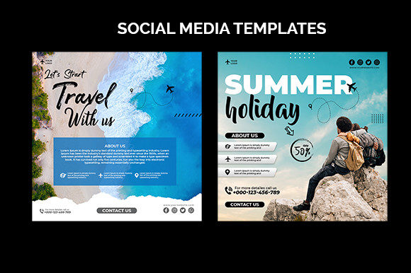 Download Travel Social Media Templates - Media templates Collection