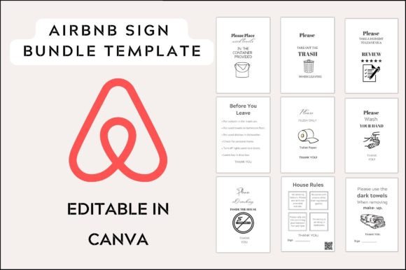 Download Airbnb Sign Bundle Templates - Bundle templates Collection