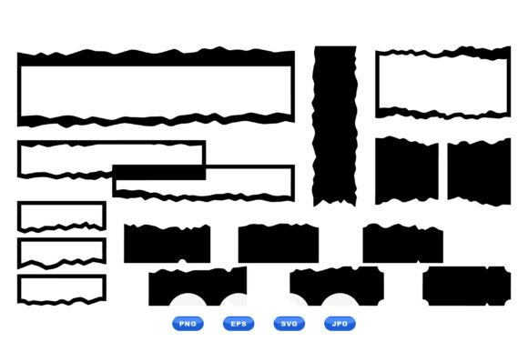 Download Ripped Paper Frame SVG Pack - Ripped paper Collection