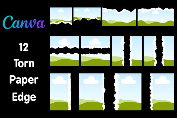 Download Canva Ripped Paper Edge Frame Template - Ripped paper Collection
