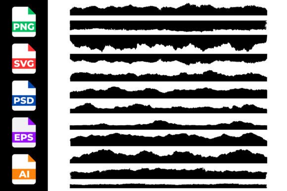 Download Ripped Paper Edge Frames Png, Svg, Psd - Ripped paper Collection