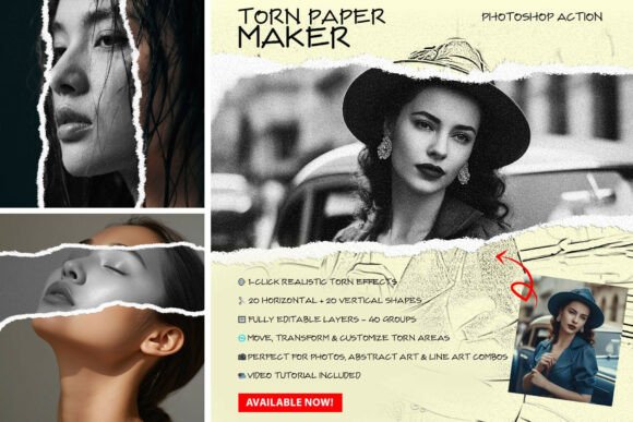 Download Realistic Torn Ripped Paper Maker - Ripped paper Collection