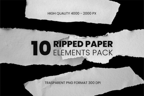 Download Ripped Paper Elements Pack - Ripped paper Collection